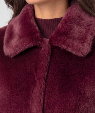 CRANBERRY DREAMS FAUX FUR JACKET