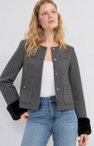 SOCIALITE HERRINGBONE JACKET