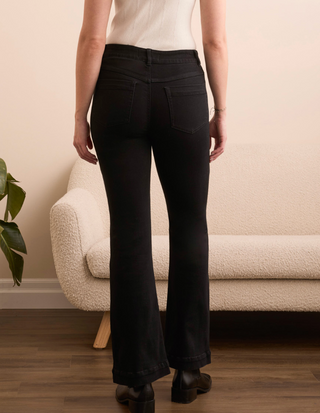 AUDREY BOUNDLESS FLARE BLACK DENIM