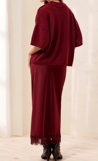 CRIMSON DREAM DOLMAN SWEATER