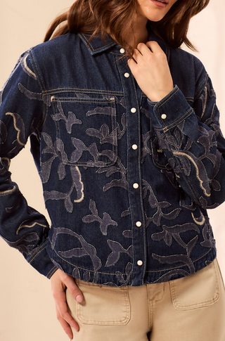 WILD BLOOM DENIM JACKET