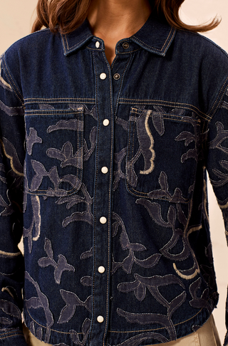 WILD BLOOM DENIM JACKET