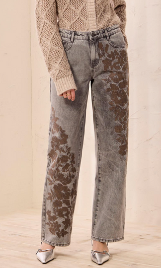 BROOKE FLORAL FLAIR DENIM