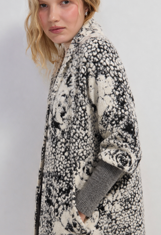 INK & IVORY FLORAL CARDIGAN