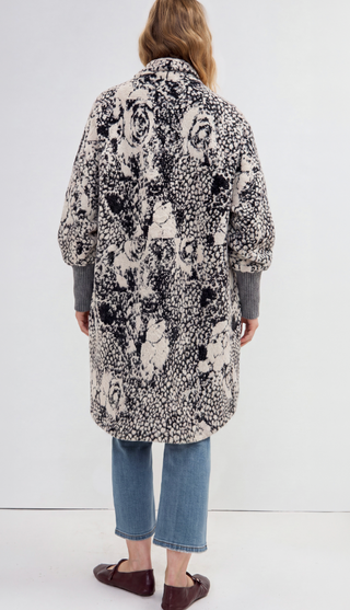 INK & IVORY FLORAL CARDIGAN