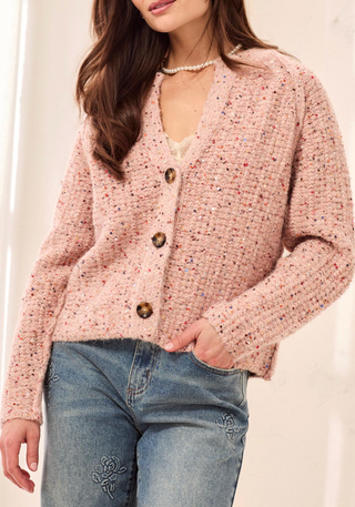 CONFETTI TWEED CARDI