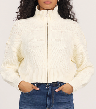 CHALET CREAM ZIP SWEATER
