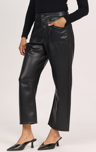 LASSO BLACK LAQUER PANTS