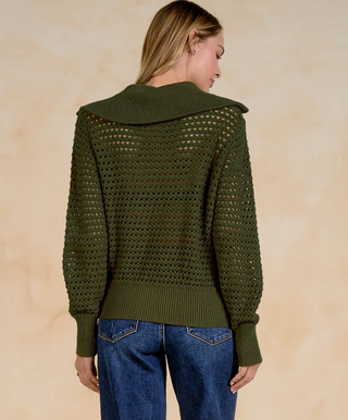 OLIVE GROVE ZIP SWEATER