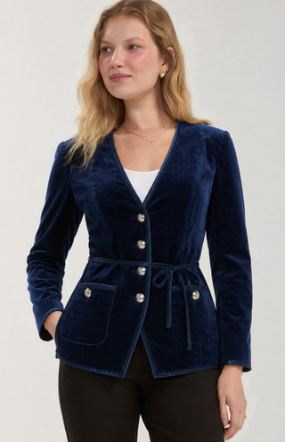 SAPPHIRE ROYALTY VELVET JACKET