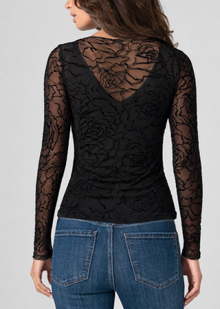 NOIR BLOOM TOP