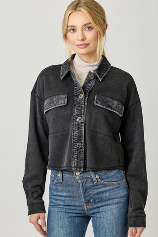 MY- WASHED CROP JACKET