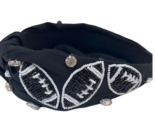 TJ: BEADED FOOTBALL HEADBAND