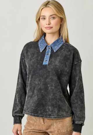 MY- DENIM POLO SHIRT