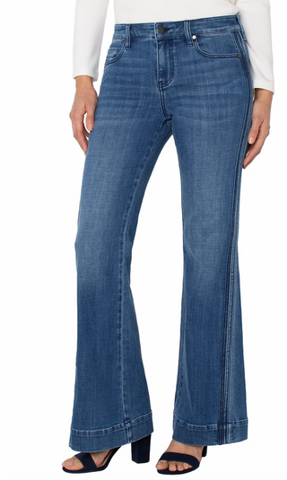 LIV-HANNAH FLARE TROUSER W/TRIM