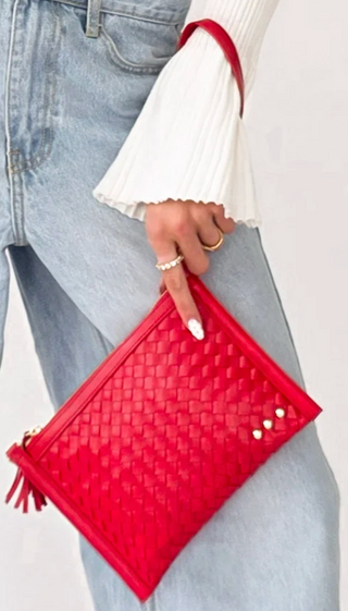 VEDA WOVEN CROSSBODY|CLUTCH