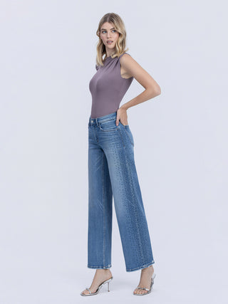 OLIVIA WIDE LEG SPARKLE DENIM