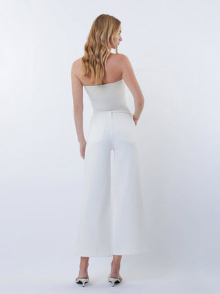 OLIVIA WHITE CROP DENIM