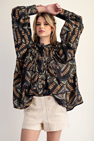 ES-GEOMETRIC BLOUSE