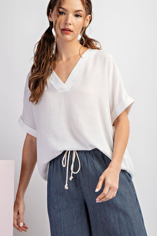 ES- SS TOP WITH BUTTONS