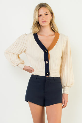 THML-COLORBLOCKED CARDI