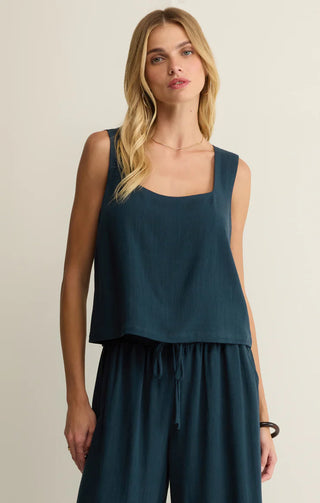 DARK BLUE FLOWLY TANK