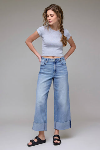 HIDDEN - NORI Cuffed Crop WideLeg