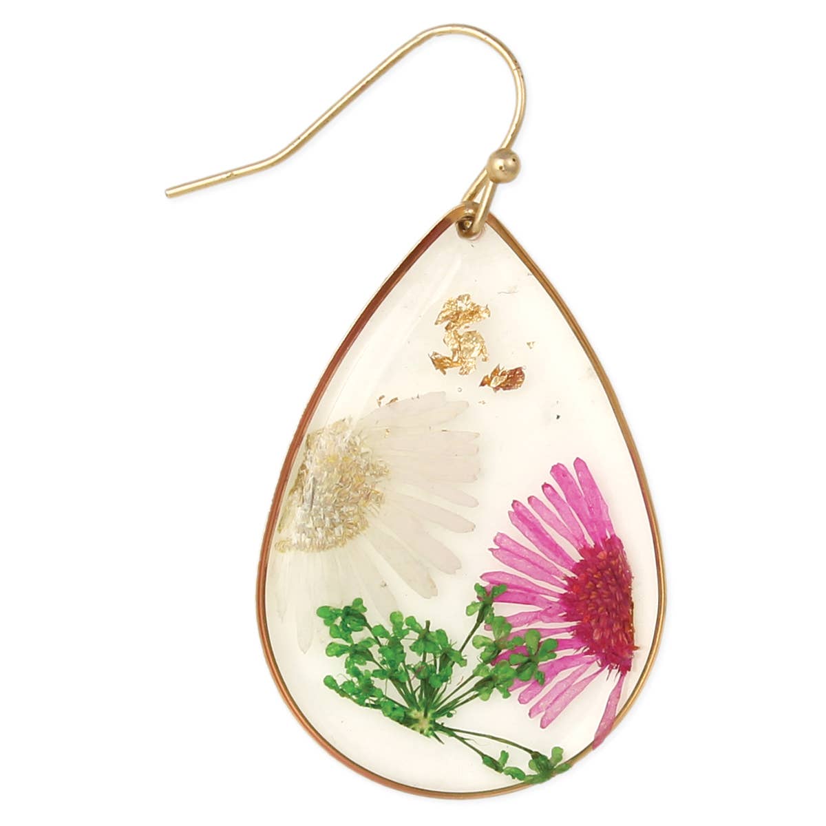 Cottage Daisy Dried Flower Earrings