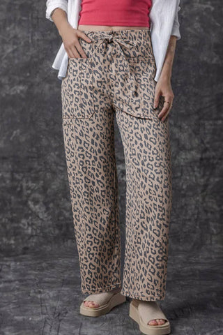 Leopard Drawstring WL Jeans