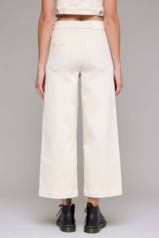 HIDDEN - Cropped Wide Leg-OffWhite