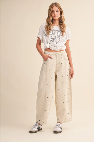 ELLA STUDDED CREAM BARREL