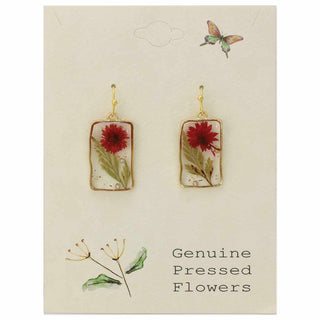 Cottage Flower Rectangle Earrings