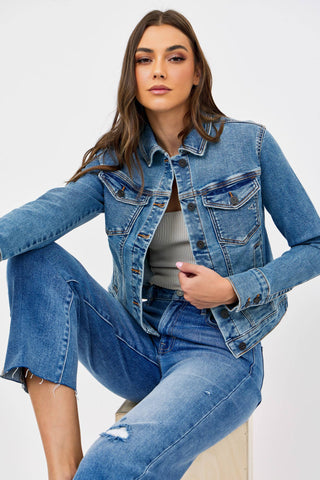 HIDDEN - Trucker Jacket-MEDWASH