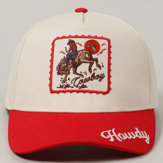 Cowboy Horse Cap -RED