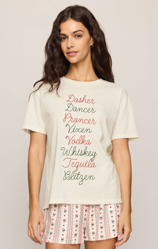REINDEER BOYFRIEND LOUNGE TEE