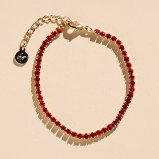 N&S- RED TENNIS BRACELET