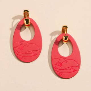 KU RED JAYHAWK EARRING OLIVIA