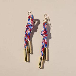 RED, WHITE & BLUE PARACORD EARRINGS