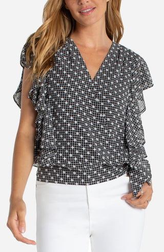 LIV - RUFFLE DRAPED BLOUSE