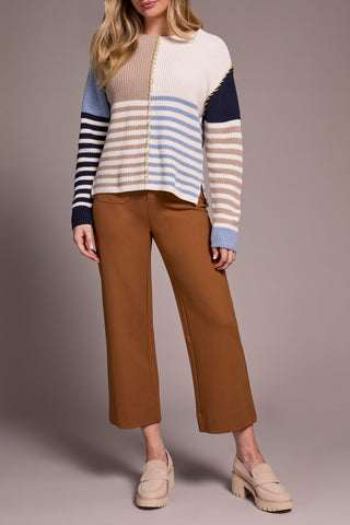 TRIBAL-BOAT NK SWEATER-TAN