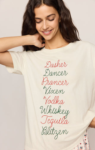 REINDEER BOYFRIEND LOUNGE TEE