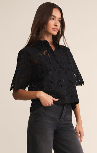 ZS- MIDNIGHT LACE TOP